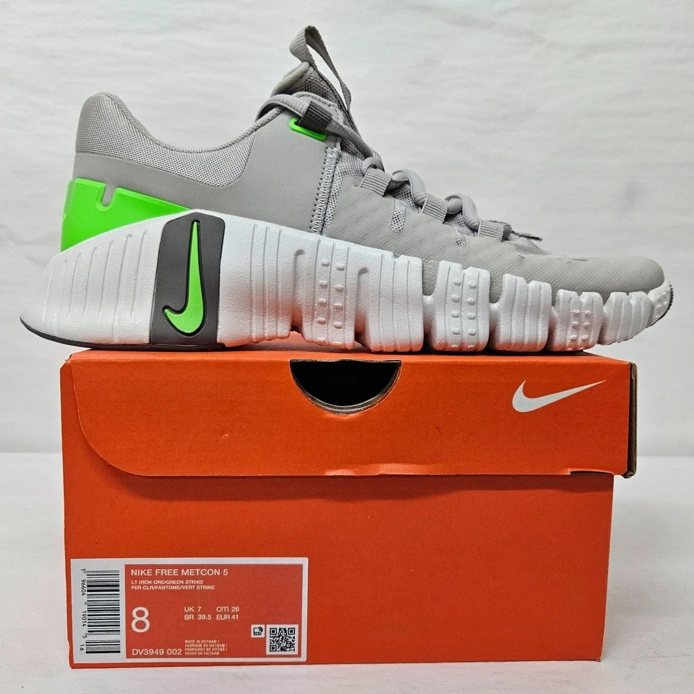 Nike Free Metcon 5 Training‎ Shoes DV3949-002 Light Iron Ore Green Men's Size 8